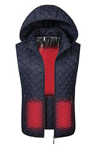 Heated Vest for Girls with Rechargeable Battery Pack Included - 7v Smart Warming Hooded Vest