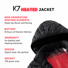 Load image into Gallery viewer, Heated Super Lightweight Jacket with Rechargeable Battery Pack Included for Boys and Girls