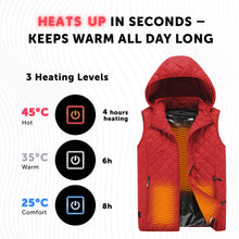 Load image into Gallery viewer, Heated Vest for Girls with Rechargeable Battery Pack Included - 7v Smart Warming Hooded Vest